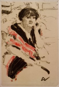 Ülő nő fél alakja alkotó: Edouard Vuillard