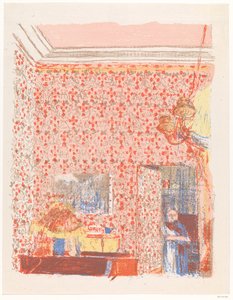 Belső rózsaszín drapériákkal I alkotó: Edouard Vuillard