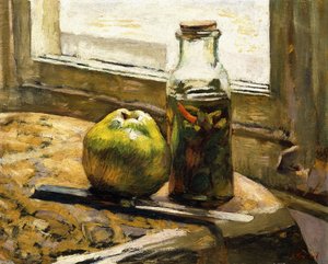 Savanyúságos edény és alma, 1889-90 alkotó: Edouard Vuillard