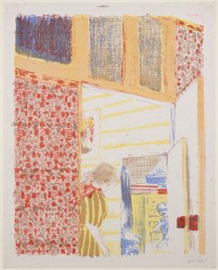 Landschaften und Innenräume: Innenraum mit rosa Tapete III alkotó: Edouard Vuillard