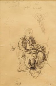 Madame Bénard leült egy dolgozószobával a sáljából alkotó: Edouard Vuillard