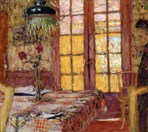 Madame Vuillard az ebédlőben, Vaucresson, 1919-25 körül (olaj, tábla) alkotó: Edouard Vuillard