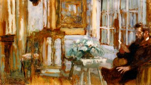 Monsieur Arthur Fontaine a nappalijában, 1904 alkotó: Edouard Vuillard