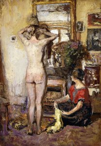 Akt egy belső térben; Meztelenül egy belső térben, 1923