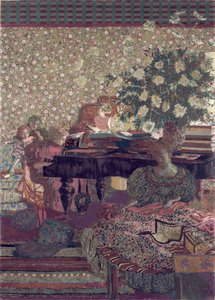 Alakok enteriőrben. A zene alkotó: Edouard Vuillard