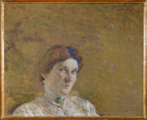 Suzanne Desprez színésznő portréja alkotó: Edouard Vuillard