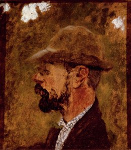 Henri de Toulouse Lautrec festő portréja profil szerint (olaj, vászon) alkotó: Edouard Vuillard