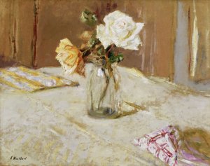 Rózsák üvegvázában alkotó: Edouard Vuillard