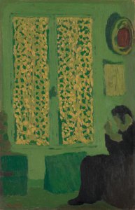 The Green Interior, 1891 (olaj, karton, hordott fára szerelve) alkotó: Edouard Vuillard
