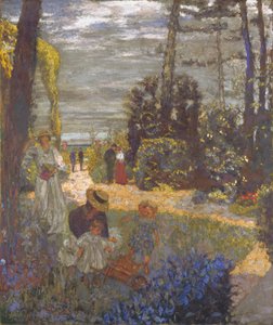 A vasouyi terasz, a kert, 1901 alkotó: Edouard Vuillard