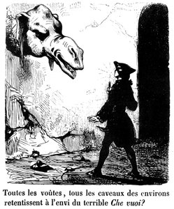 Illusztráció Jacques Cazotte „A szerelmes ördög” című regényéhez