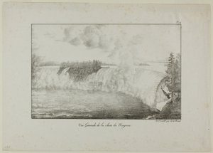 A Niagara-vízesés kilátása alkotó: Edouard de Montule