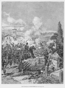 Montebellói csata (metszet) alkotó: Edouardo Matania