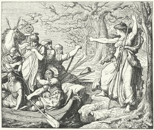 Nero Claudius Drusus római hadvezér az Elba folyón, ie 9