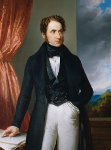 Josef Benesch hegedűművész és zeneszerző portréja 1795-1873, 1840.