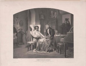 Mozart halála, alkotó: Eduard Friedrich Leybold