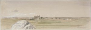 Neidenburg és környékének látképe alkotó: Eduard Gaertner
