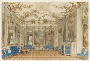 A potsdami Sanssouci-palota hangversenyterme, Németország alkotó: Eduard Gaertner