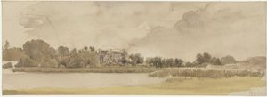 Az Amtssee-tó és a chorini kolostor alkotó: Eduard Gaertner