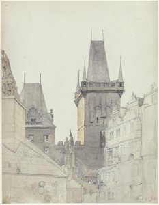 A Moldva hídja a prágai Kisoldalon alkotó: Eduard Gaertner