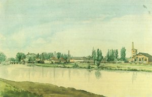 Német: A Borsig-gyárak Moabitban alkotó: Eduard Gaertner
