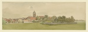 Északnémet település templommal alkotó: Eduard Gaertner