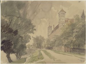 Az ermlandi püspök kastélya Heilsbergben alkotó: Eduard Gaertner