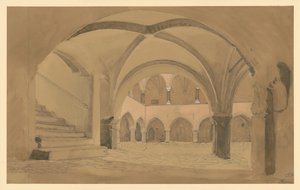 Kastélyudvar Heilsbergben alkotó: Eduard Gaertner