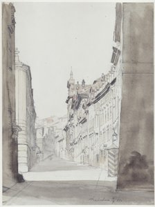 Utca a prágai Hradzsinban alkotó: Eduard Gaertner