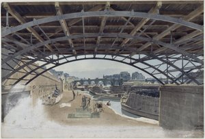 A Pont des Arts alatt, kilátással a Pont Neufre és a Szajna szigetére Párizsban alkotó: Eduard Gaertner