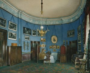 A Téli Palota belső terei. Nyikolaj Alekszandrovics koronaherceg hálószobája, 1865