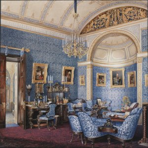 A Téli Palota belső terei. Mária Alekszandrovna császárné budoárja, 1850-es évek
