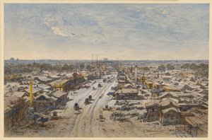 Peking látképe alkotó: Eduard Hildebrandt
