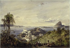 Rio de Janeiro-öböl a Corcovado-heggyel