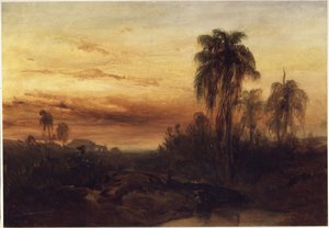 Rio de Janeiro naplementekor alkotó: Eduard Hildebrandt