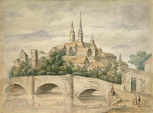 Fritzlar látképe alkotó: Eduard Stiegel