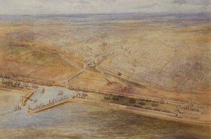 Madártávlat a Buenos Aires-i dokkra, alkotó: Eduardo de Martino