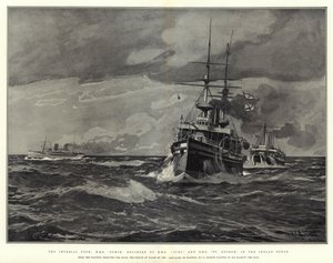 Az Imperial Tour, H M S Ophir, a H M S Juno és a H M S St George kíséretében, az Indiai-óceánon.