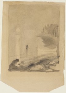 Egy mólóhoz kötött csónak, 1892 alkotó: Edvard Munch