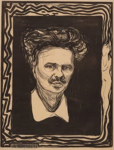 August Strindberg. 1896 alkotó: Edvard Munch