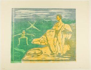 Fiúk fürdőzése alkotó: Edvard Munch