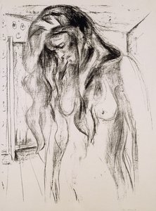 síró lány; síró lány alkotó: Edvard Munch