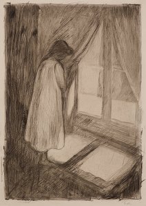 A lány az ablakban. 1894 alkotó: Edvard Munch