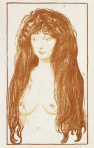 Die Sünde (Mädchen mit rotem Haar und grünen Augen) alkotó: Edvard Munch