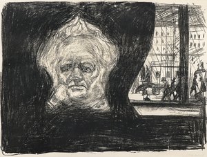 Henrik Ibsen a Grand Hotel kávézójában, 1902 alkotó: Edvard Munch