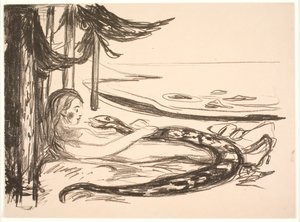 A nő és a kígyó alkotó: Edvard Munch