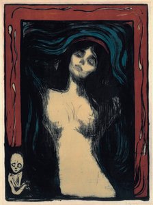 Madonna (szerelmes nő). Edvard Munch (1863-1944) munkája, színes litográfia alkotó: Edvard Munch