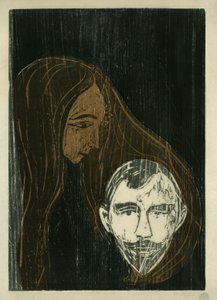 Férfi fej női hajjal alkotó: Edvard Munch