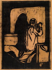 Öreg ember imádkozik alkotó: Edvard Munch