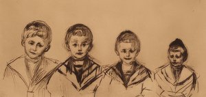A négy hársfiú portréja. 1902 alkotó: Edvard Munch